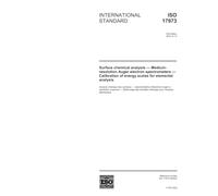 ISO 17973:2002, Surface chemical analysis - Medium-resolution Auger electron spectrometers - Calibration of energy scales for elemental analysis
