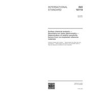 ISO 18114:2003, Surface chemical analysis - Secondary-ion mass spectrometry - Determination of relative sensitivity factors from ion-implanted reference materials