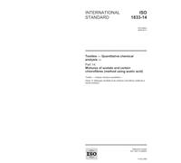 ISO 1833-14:2006, Textiles - Quantitative chemical analysis - Part 14: Mixtures of acetate and certain chlorofibres (method using acetic acid)