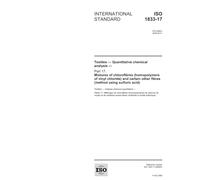 ISO 1833-17:2006, Textiles - Quantitative chemical analysis - Part 17: Mixtures of chlorofibres (homopolymers of vinyl chloride) and certain other fibres (method using sulfuric acid)