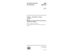ISO 1833-19:2006, Textiles - Quantitative chemical analysis - Part 19: Mixtures of cellulose fibres and asbestos (method by heating)