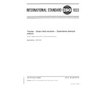 ISO 1833:1977, Textiles -- Binary fibre mixtures -- Quantitative chemical analysis