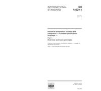 ISO 18629-1:2004, Industrial automation systems and integration - Process specification language - Part 1: Overview and basic principles