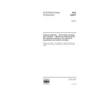 ISO 18927:2002, Imaging materials - Recordable compact disc systems - Method for estimating the life expectancy based on the effects of temperature and relative humidity