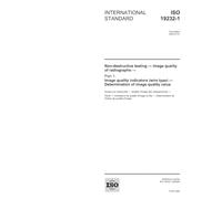 ISO 19232-1:2004, Non-destructive testing - Image quality of radiographs - Part 1: Image quality indicators (wire type) - Determination of image quality value