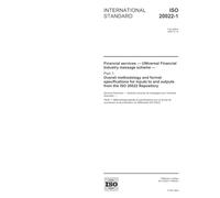 ISO 20022-1:2004, Financial services - UNIversal Financial Industry message scheme - Part 1: Overall methodology and format specifications for inputs to and outputs from the ISO 20022 Repository