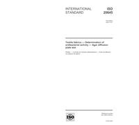 ISO 20645:2004, Textile fabrics - Determination of antibacterial activity - Agar diffusion plate test
