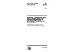 ISO 21871:2006, Microbiology of food and animal feeding stuffs - Horizontal method for the determination of low numbers of presumptive Bacillus cereus ... number technique and detection method