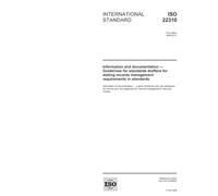 ISO 22310:2006, Information and documentation - Guidelines for standards drafters for stating records management requirements in standards