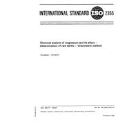 ISO 2355:1972, Chemical analysis of magnesium and its alloys - Determination of rare earths - Gravimetric method