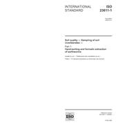 ISO 23611-1:2006, Soil quality - Sampling of soil invertebrates - Part 1: Hand-sorting and formalin extraction of earthworms