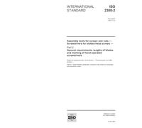 ISO 2380-2:2004, Assembly tools for screws and nuts - Screwdrivers for slotted-head screws - Part 2: General requirements, lengths of blades and marking of hand-operated screwdrivers