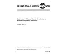 ISO 2400:1972, Welds in steel - Reference block for the calibration of equipment for ultrasonic examination