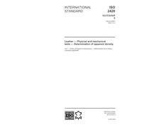 ISO 2420:2002, Leather - Physical and mechanical tests - Determination of apparent density