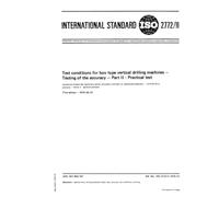 ISO 2772-2:1974, Test conditions for box type vertical drilling machines - Testing of the accuracy - Part 2: Practical test