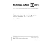 ISO 2773-2:1973, Test conditions for pillar type vertical drilling machines - Testing of the accuracy - Part 2: Practical test