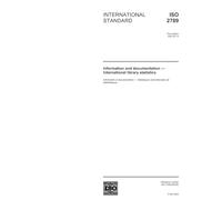 ISO 2789:2003, Information and documentation - International library statistics