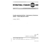 ISO 2830:1973, Cryolite, natural and artificial -- Determination of aluminium content -- Atomic absorption method