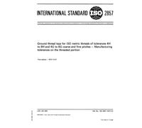 ISO 2857:1973, Ground thread taps for ISO metric threads of tolerances 4H to 8H and 4G to 6G coarse and fine pitches - Manufacturing tolerances on the threaded portion