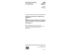 ISO 2859-1/Amd1:2011, Sampling procedures for inspection by attributes - Part 1: Sampling plans indexed by acceptable quality level (AQL) for lot-by-lot inspection - Amendment 1