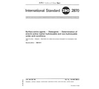 ISO 2870:1986, Surface active agents -- Detergents -- Determination of anionic-active matter hydrolyzable and non-hydrolyzable under acid conditions