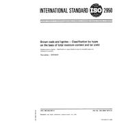 ISO 2950:1974, Brown coals and lignites -- Classification by types on the basis of total moisture content and tar yield