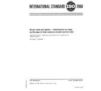 ISO 2950:1974, Brown coals and lignites -- Classification by types on the basis of total moisture content and tar yield