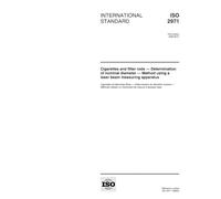 ISO 2971:1998, Cigarettes and filter rods - Determination of nominal diameter - Method using a laser beam measuring apparatus