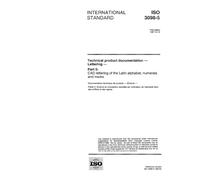 ISO 3098-5:1997, Technical product documentation -- Lettering -- Part 5: CAD lettering of the Latin alphabet, numerals and marks