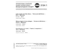 ISO 3134-1:1985, Light metals and their alloys - Terms and definitions - Part 1 : Materials