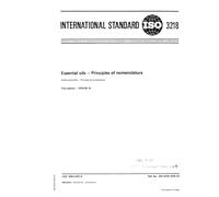 ISO 3218:1976, Essential oils -- Principles of nomenclature