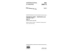 ISO 3262-13:1997, Extenders for paints - Specifications and methods of test - Part 13: Natural quartz (ground)