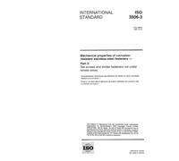 ISO 3506-3:1997, Mechanical properties of corrosion-resistant stainless steel fasteners - Part 3: Set screws and similar fasteners not under tensile stress