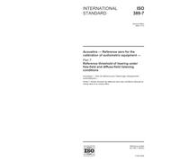 ISO 389-7:2005, Acoustics - Reference zero for the calibration of audiometric equipment - Part 7: Reference threshold of hearing under free-field and diffuse-field listening conditions