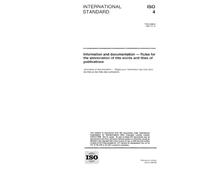 ISO 4:1997, Information and documentation -- Rules for the abbreviation of title words and titles of publications