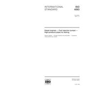 ISO 4093:1999, Diesel engines -- Fuel injection pumps -- High-pressure pipes for testing