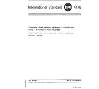 ISO 4178:1980, Complete, filled transport packages -- Distribution trials -- Information to be recorded