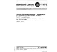 ISO 4180-2:1980, Complete, filled transport packages -- General rules for the compilation of performance test schedules -- Part 2 : Quantitative data
