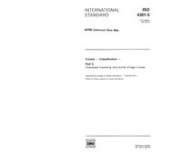 ISO 4301-5:1991, Cranes - Classification - Part 5: Overhead travelling and portal bridge cranes