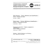 ISO 4378-2:1983, Plain bearings - Terms, definitions and classification - Part 2 : Friction and wear