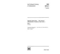 ISO 4412-1:1991, Hydraulic fluid power - Test code for determination of airborne noise levels - Part 1: Pumps