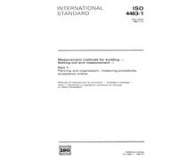 ISO 4463-1:1989, Measurement methods for building -- Setting-out and measurement -- Part 1: Planning and organization, measuring procedures, acceptance criteria
