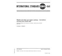 ISO 4541:1978, Metallic and other non-organic coatings - Corrodkote corrosion test (CORR test)