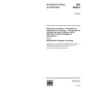 ISO 4628-3:2003, Paints and varnishes -- Evaluation of degradation of coatings -- Designation of quantity and size of defects, and of intensity of ... -- Part 3: Assessment of degree of rusting