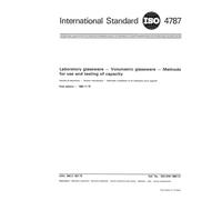 ISO 4787:1984, Laboratory glassware - Volumetric glassware - Methods for use and testing of capacity