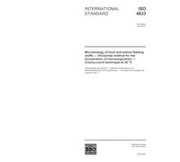 ISO 4833:2003, Microbiology of food and animal feeding stuffs - Horizontal method for the enumeration of microorganisms - Colony-count technique at 30 degrees C