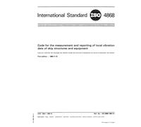 ISO 4868:1984, Code for the measurement and reporting of local vibration data of ship structures and equipment