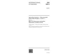 ISO 500-3:2004, Agricultural tractors - Rear-mounted power take-off types 1, 2 and 3 - Part 3: Main PTO dimensions and spline dimensions, location of PTO