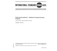ISO 5005:1977, Earth-moving machinery - Method for locating the centre of gravity