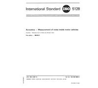 ISO 5128:1980, Acoustics - Measurement of noise inside motor vehicles